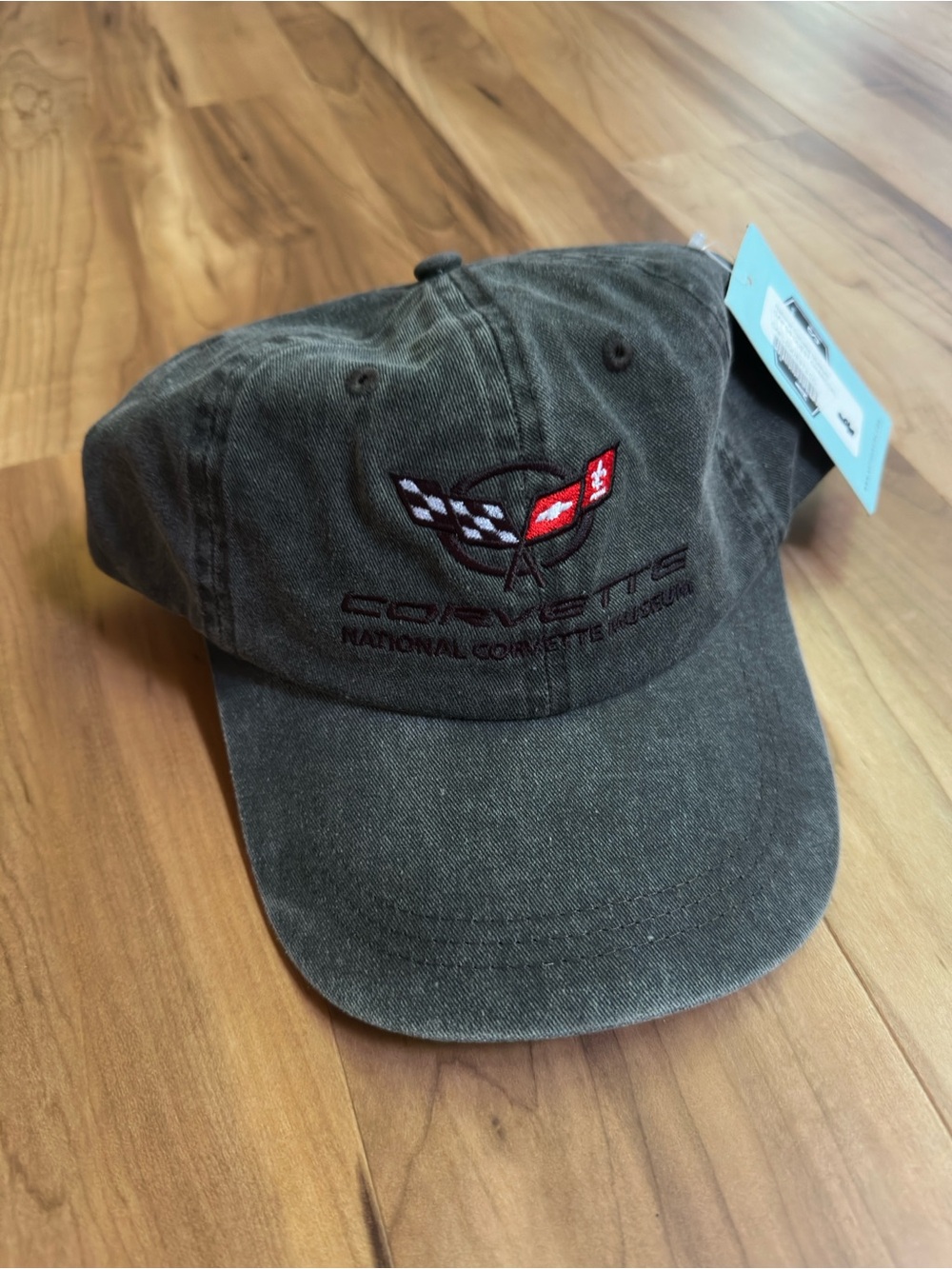 NWT Corvette National Museum Baseball Dad Cap Black Dark Gray Embroidered